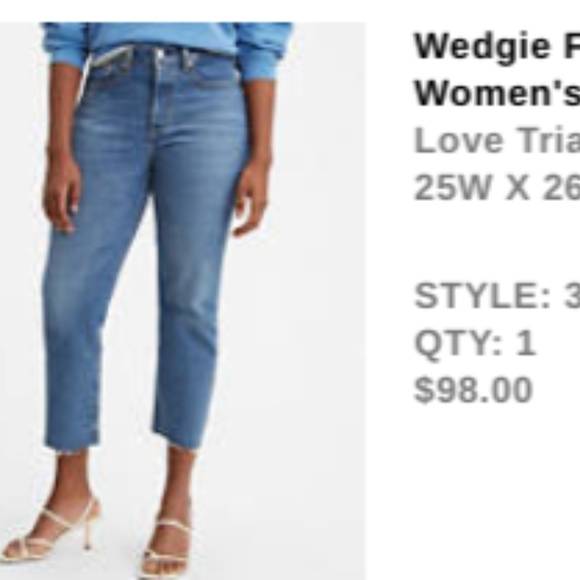 Levi's Wedgie Fit Straight Women's Jeans 25W x 26L - Picture 8 of 8